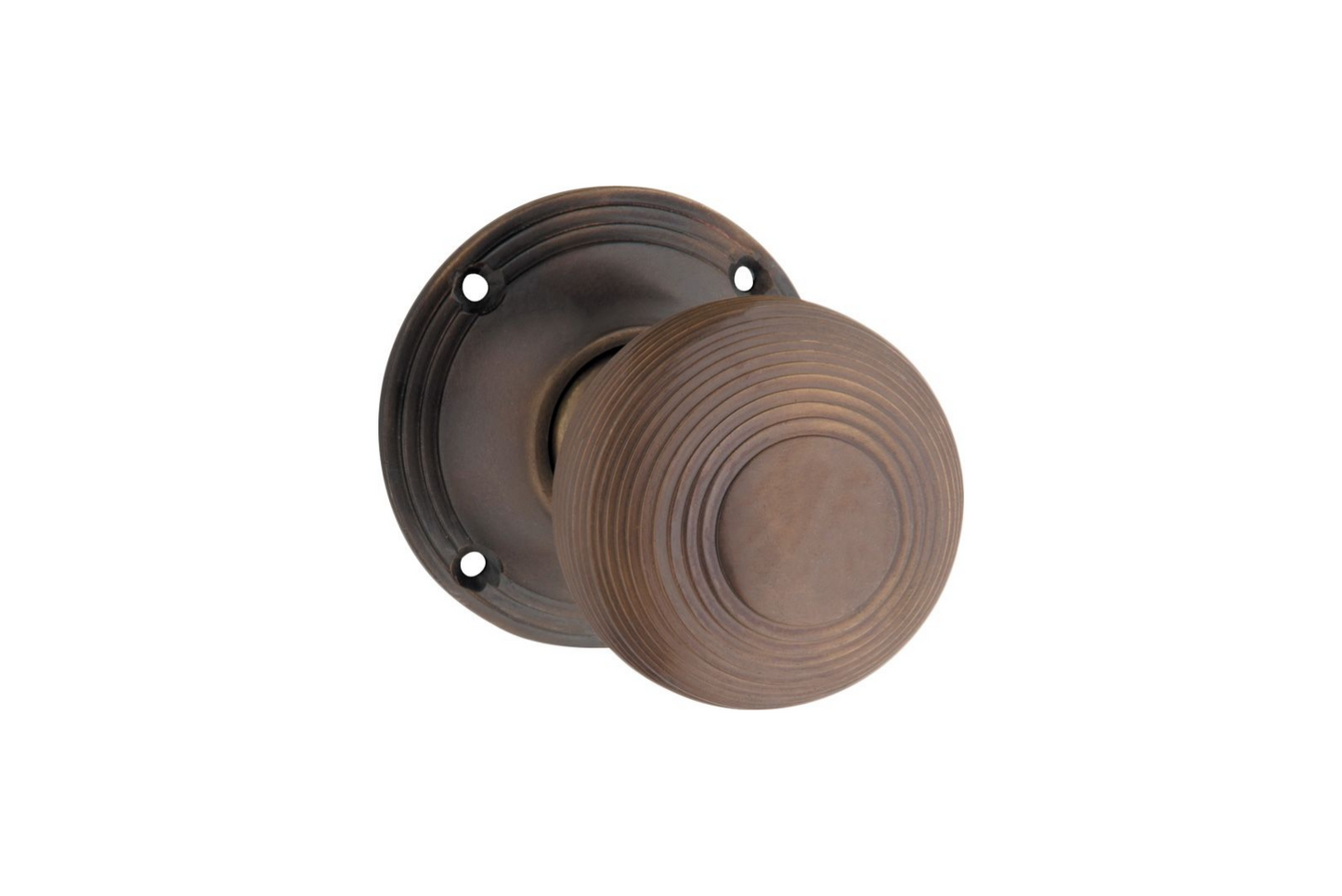 Reeded Knob Antique Brass