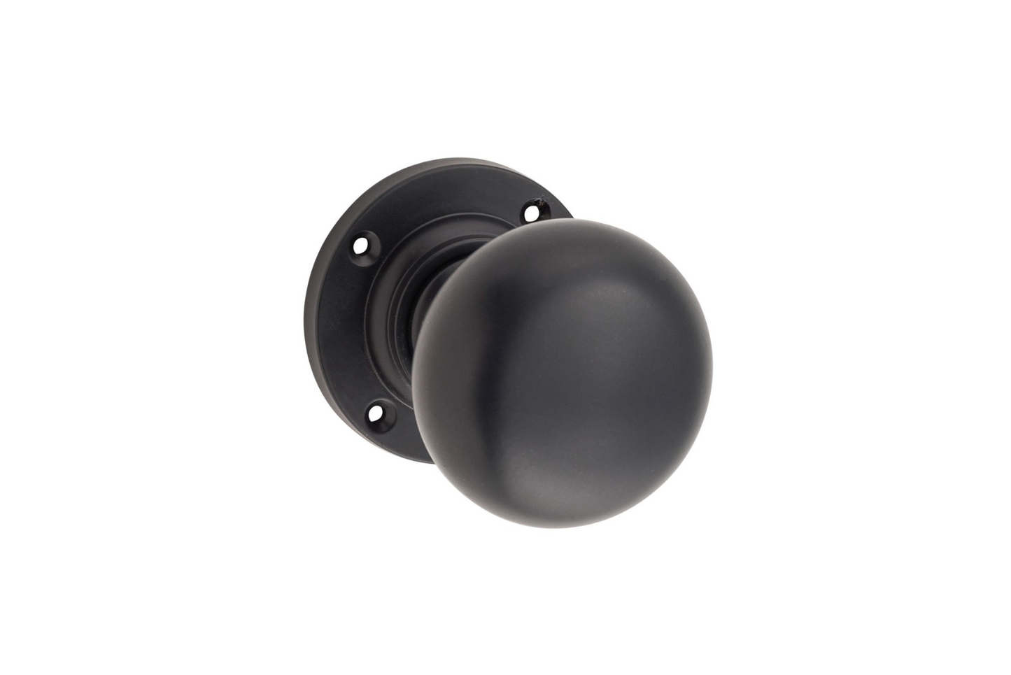 Victorian Knob on Rose Matt Black