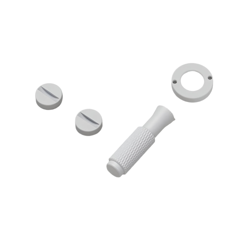 Set of white metal switch components