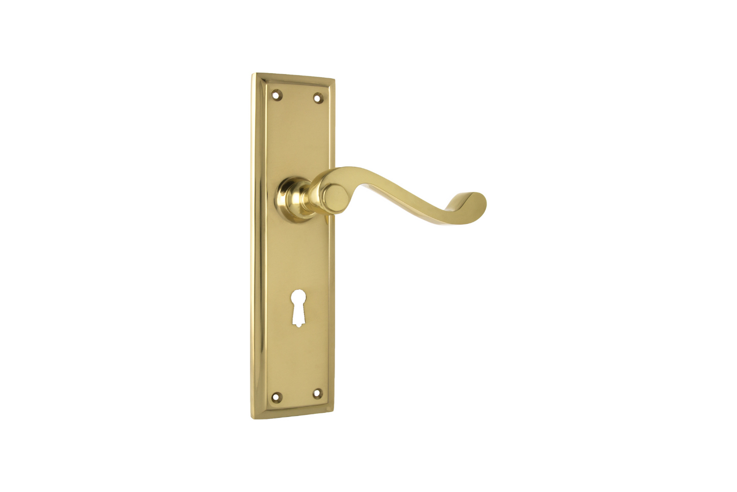 Milton Lever Polished Brass