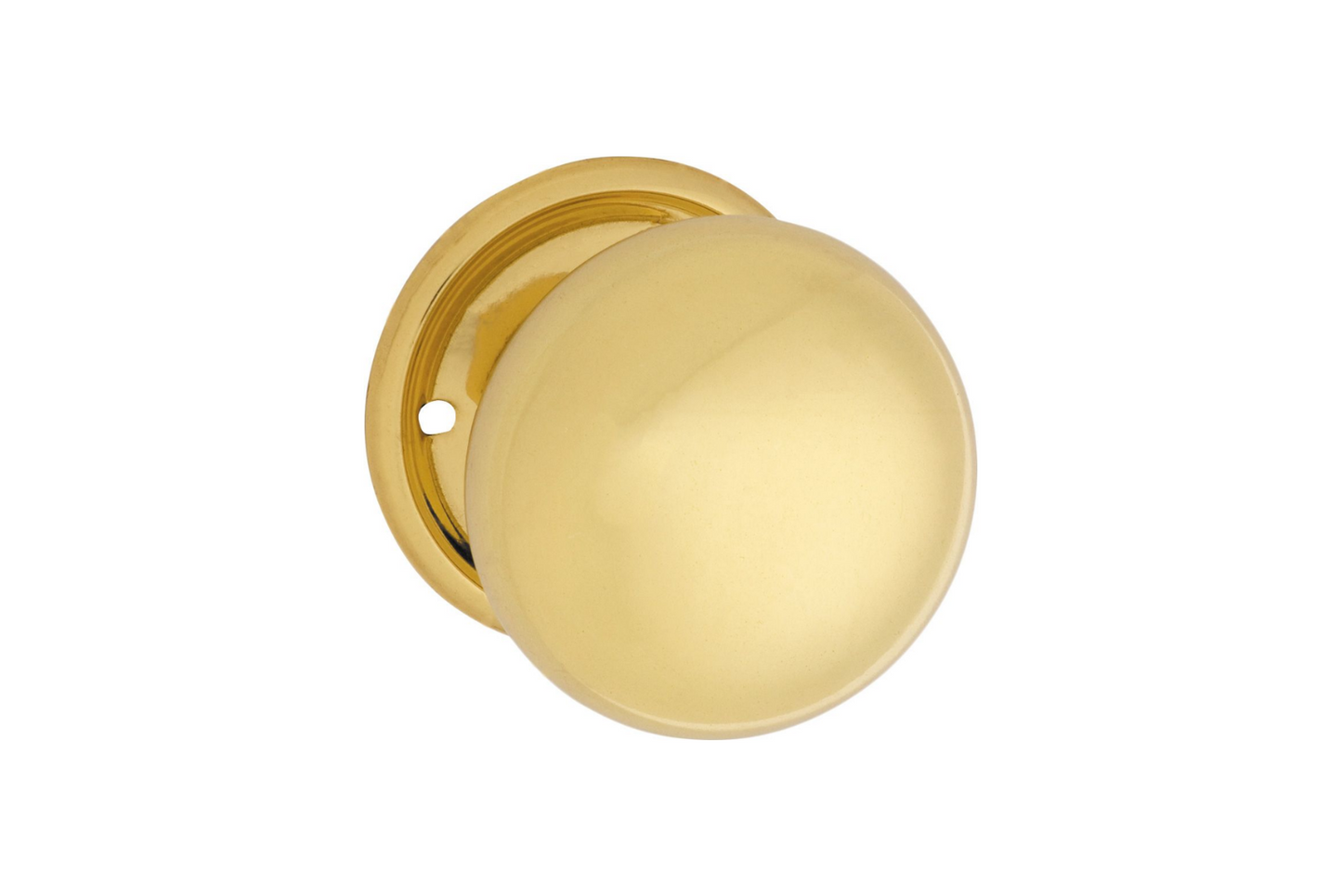 Mortice Knob Plain Polished Brass