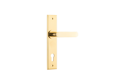 Bronte Lever Chamfered Polished Brass