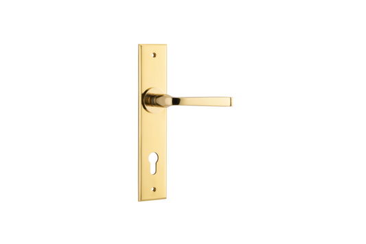 Annecy Lever Chamfered Polished Brass