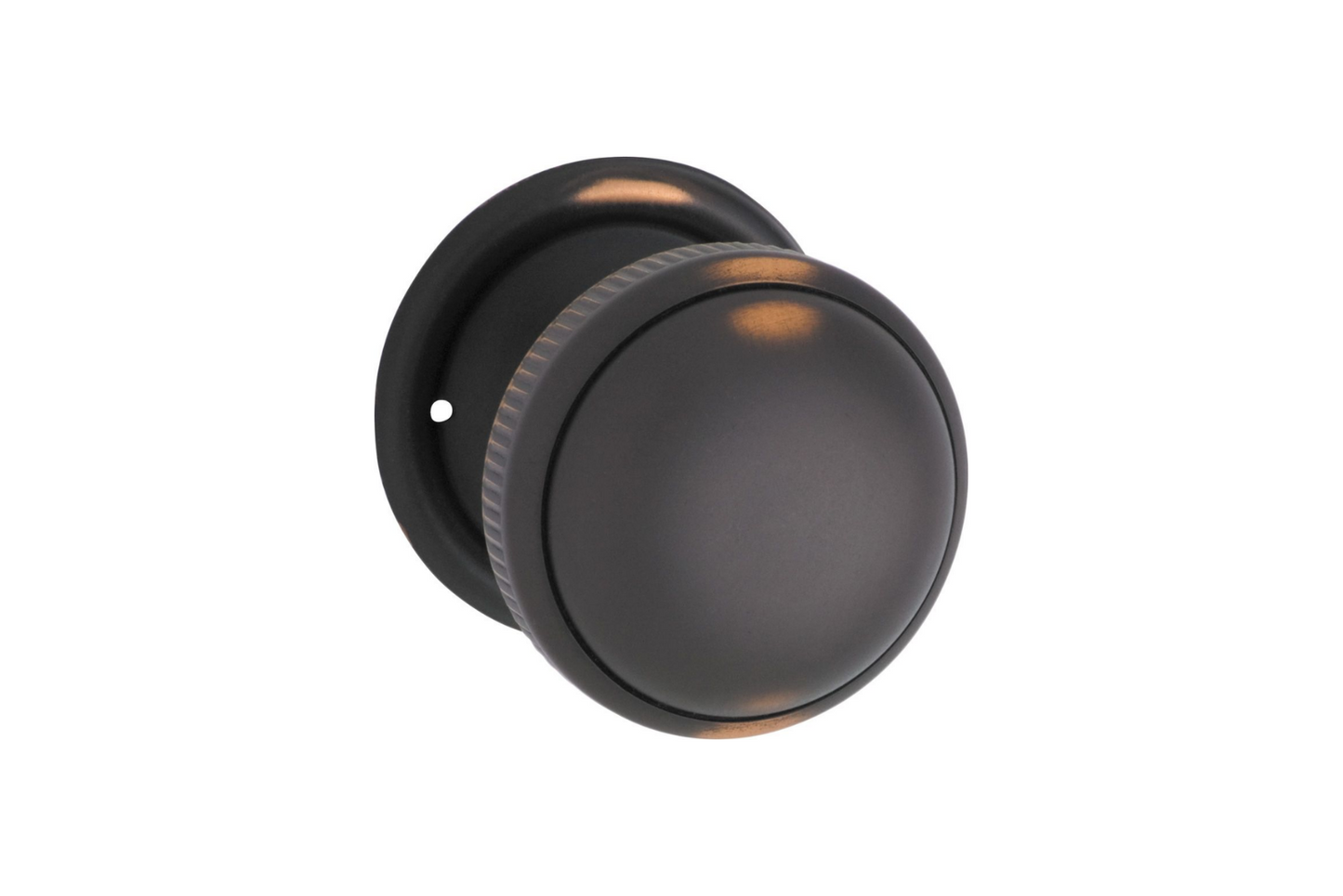 Mortice Knob Small Milled Edge Antique Copper