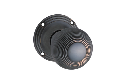 Reeded Knob Antique Copper