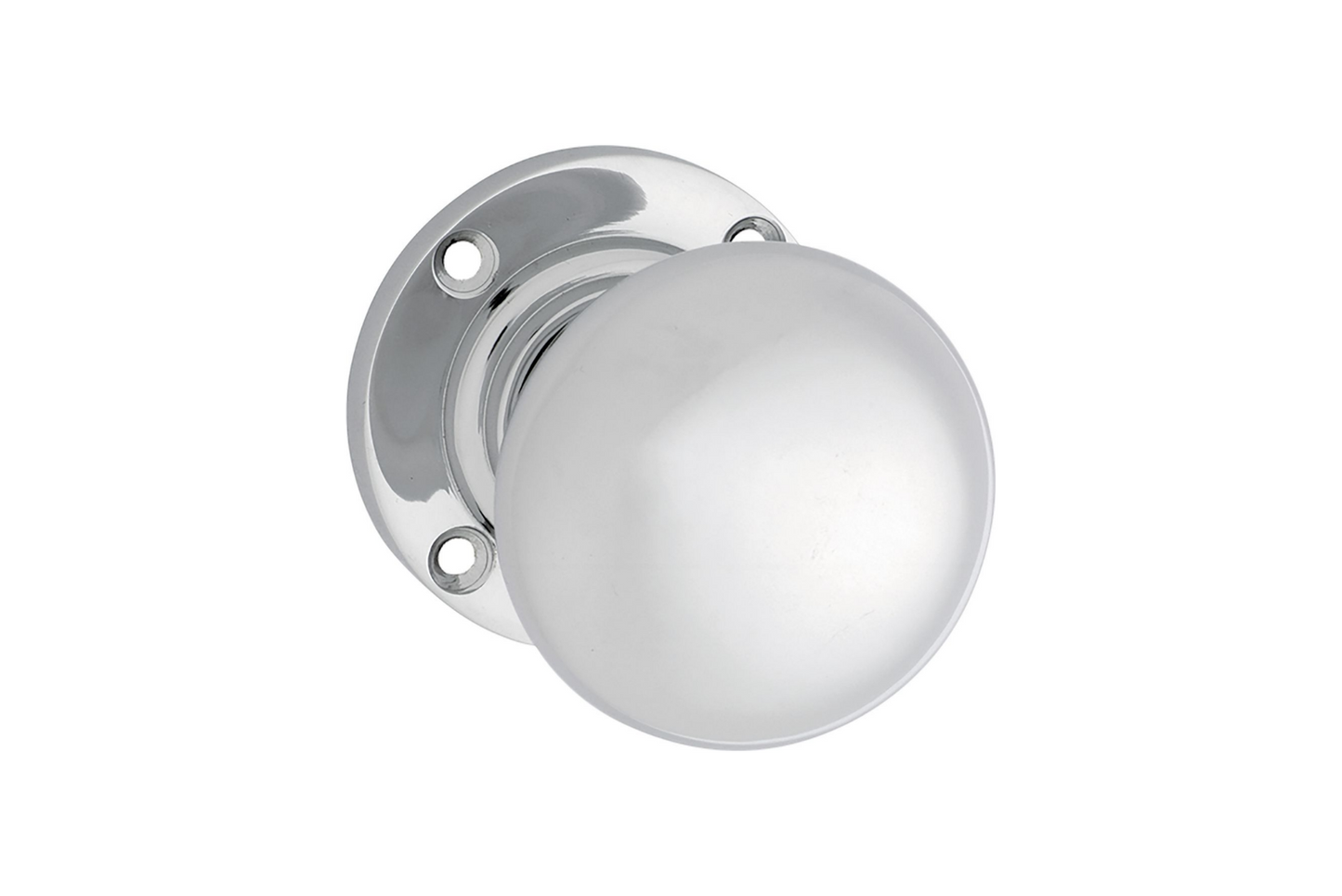 Victorian Knob on Rose Polished Chrome