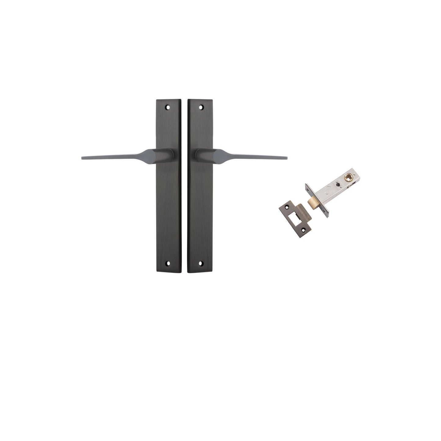 Como Lever Rectangular Signature Brass Passage Kit