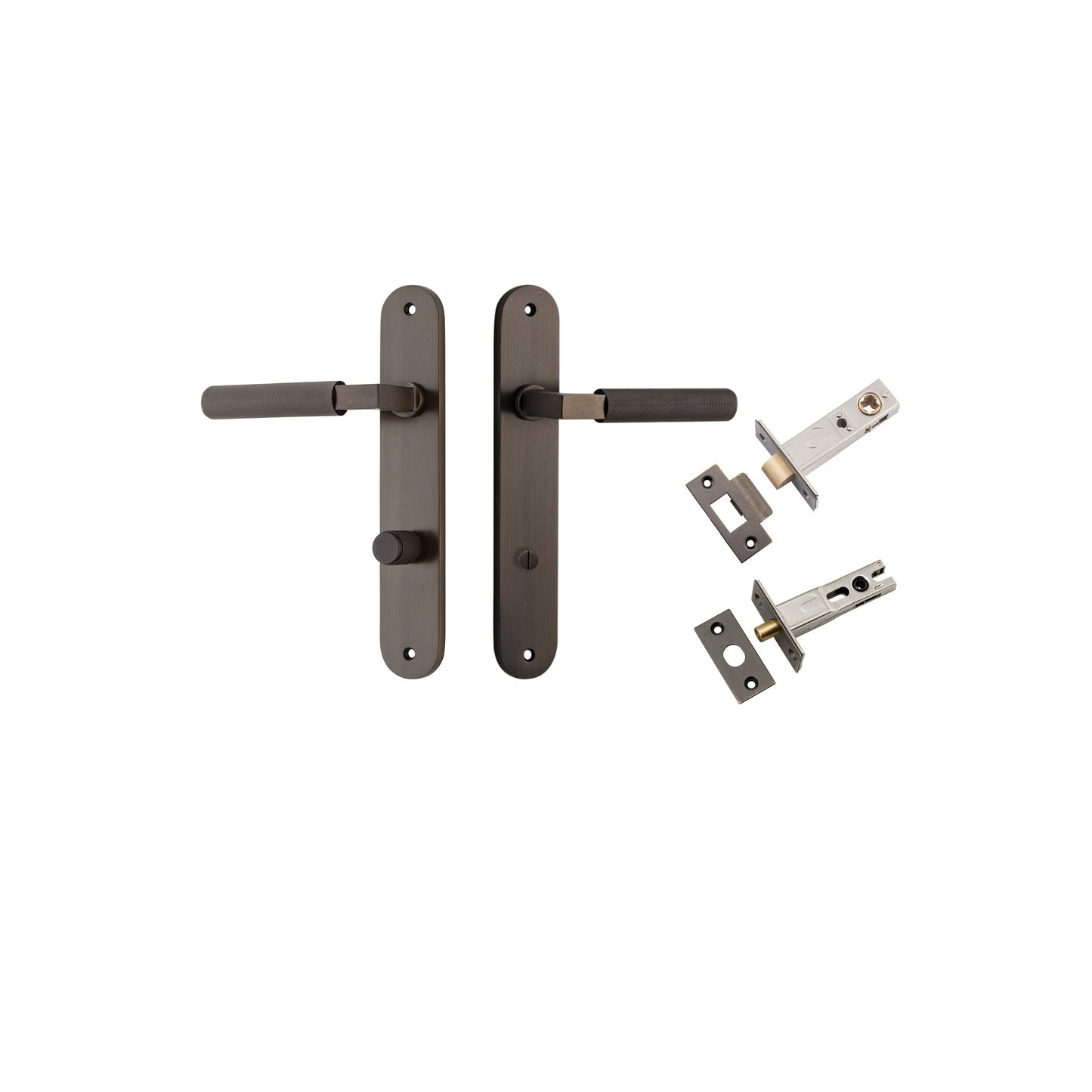 Brunswick Lever Oval Signature Brass Privacy Kit