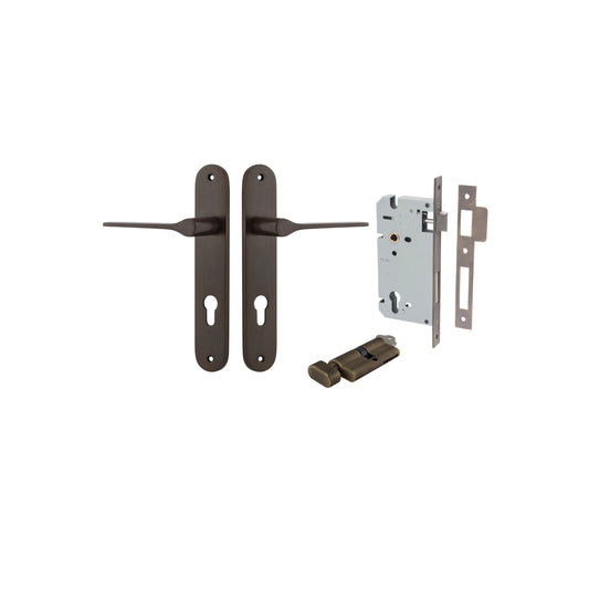 Como Lever Oval Signature Brass Entrance Kit - Key/Thumb Turn