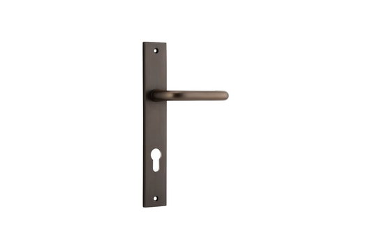 Oslo Lever Rectangular Signature Brass