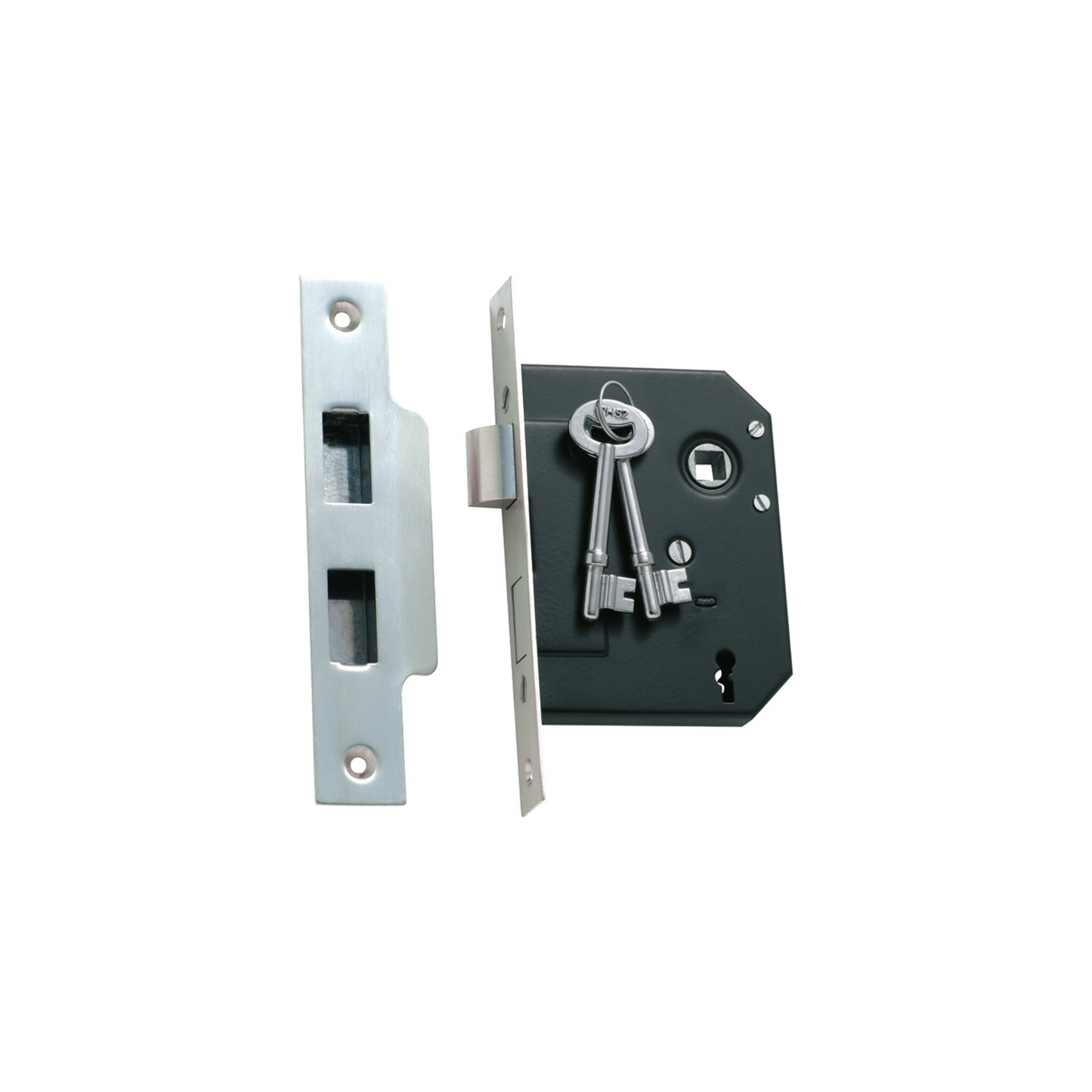 3 Lever Mortice Lock Satin Chrome 57mm