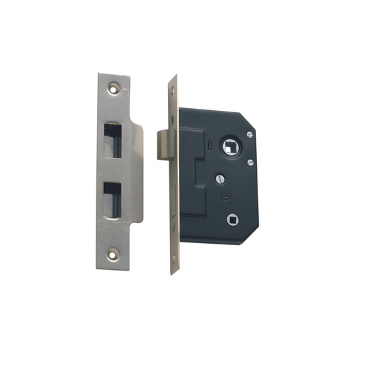 Privacy Mortice Lock Satin Chrome 44mm