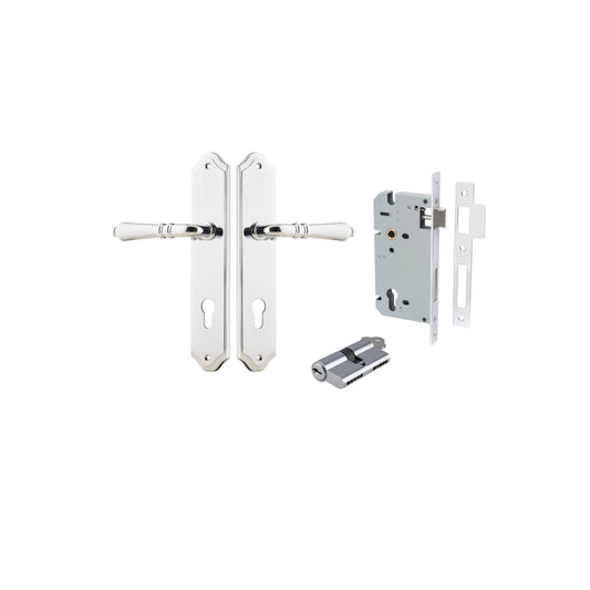 Sarlat Lever Shouldered Polished Chrome Entrance Kit - Key/Key