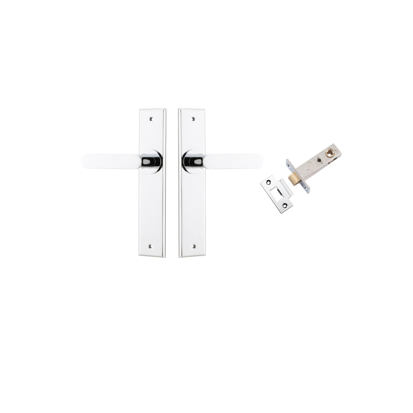 Bronte Lever Chamfered Polished Chrome Passage Kit
