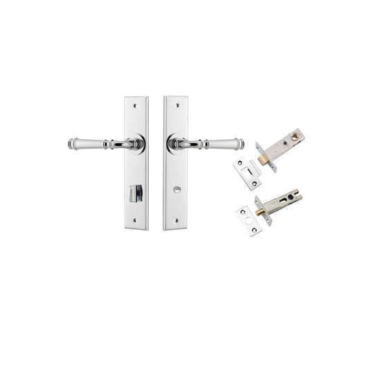 Verona Lever Chamfered Polished Chrome Privacy Kit