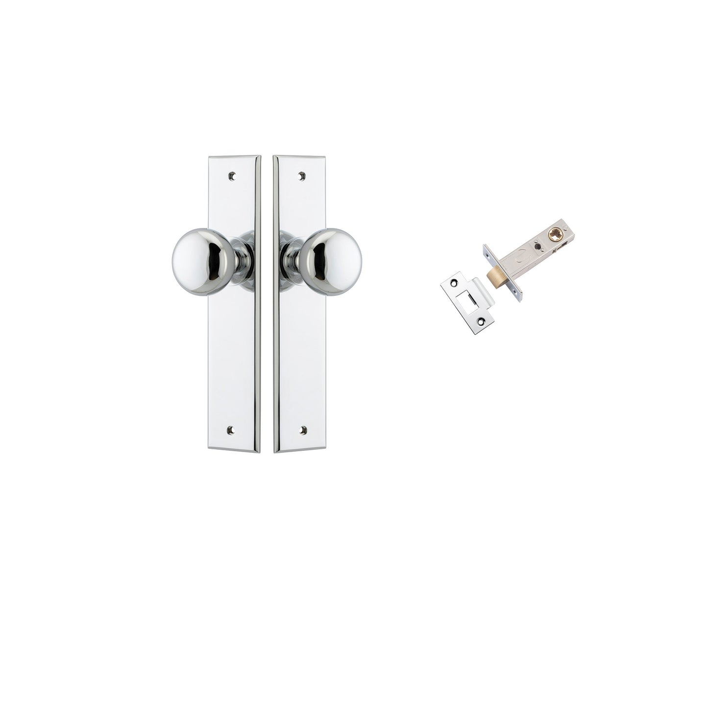 Cambridge Knob Chamfered Polished Chrome Passage Kit