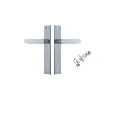 Bronte Lever Rectangular Brushed Chrome Passage Kit