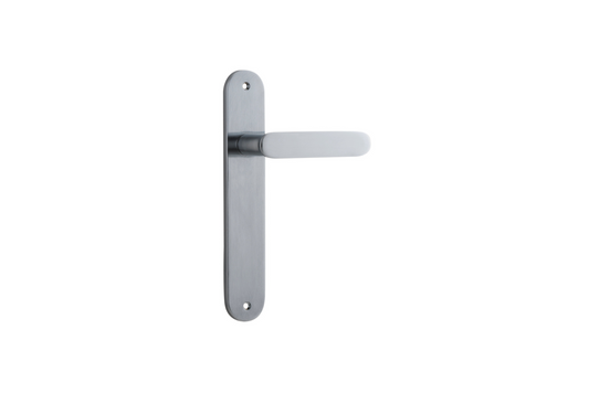 Bronte Lever Oval Brushed Chrome