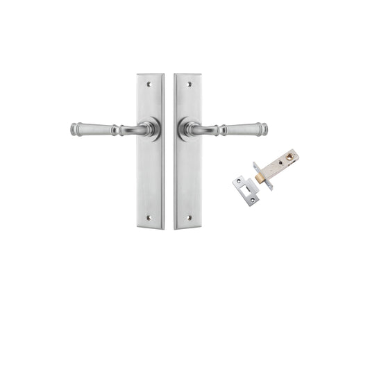 Verona Lever Chamfered Brushed Chrome Passage Kit