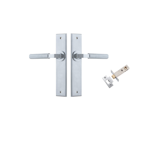 Brunswick Lever Chamfered Brushed Chrome Passage Kit