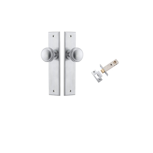 Paddington Knob Chamfered Brushed Chrome Passage Kit
