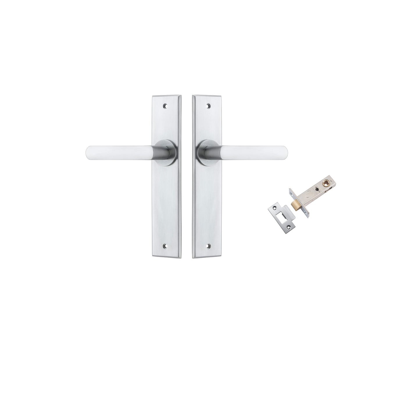 Osaka Lever Chamfered Brushed Chrome Passage Kit