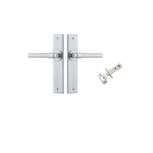 Helsinki Lever Chamfered Brushed Chrome Passage Kit