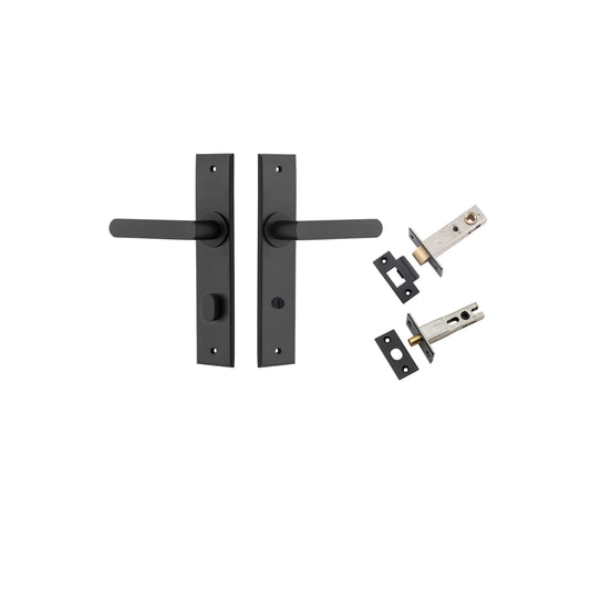 Osaka Lever Chamfered Matt Black Privacy Kit