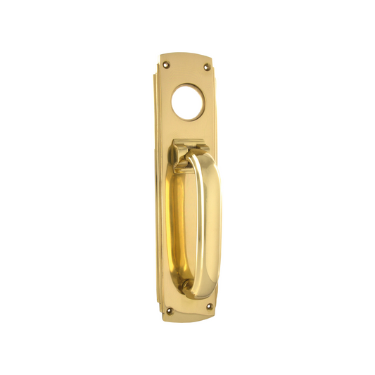 Art Deco Door Knocker/Pull Handle Polished Brass