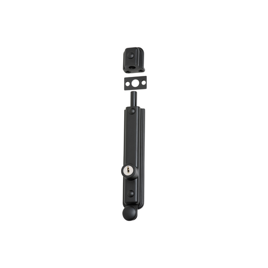Surface Mounted Bolt - Key Operated Matt Black