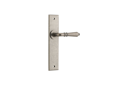 Sarlat Lever Chamfered Distressed Nickel