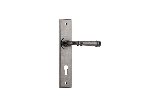 Verona Lever Chamfered Distressed Nickel