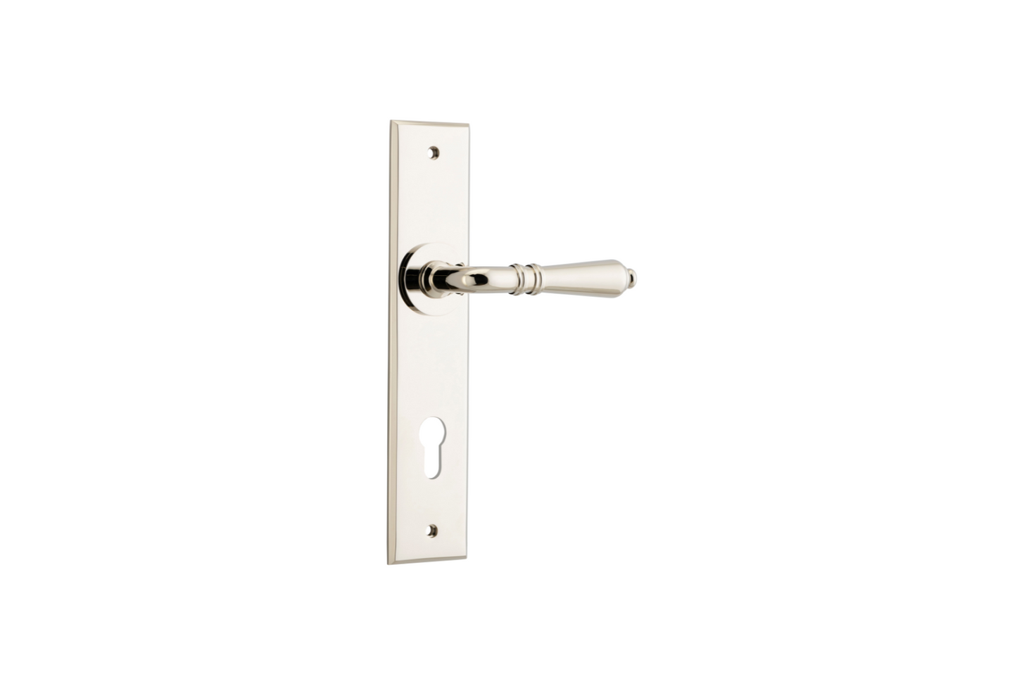Sarlat Lever Chamfered Polished Nickel