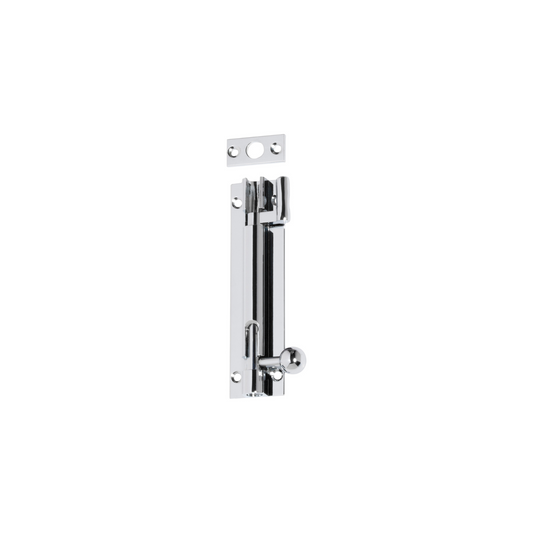 Barrel Bolt - Offset Polished Chrome 100mm
