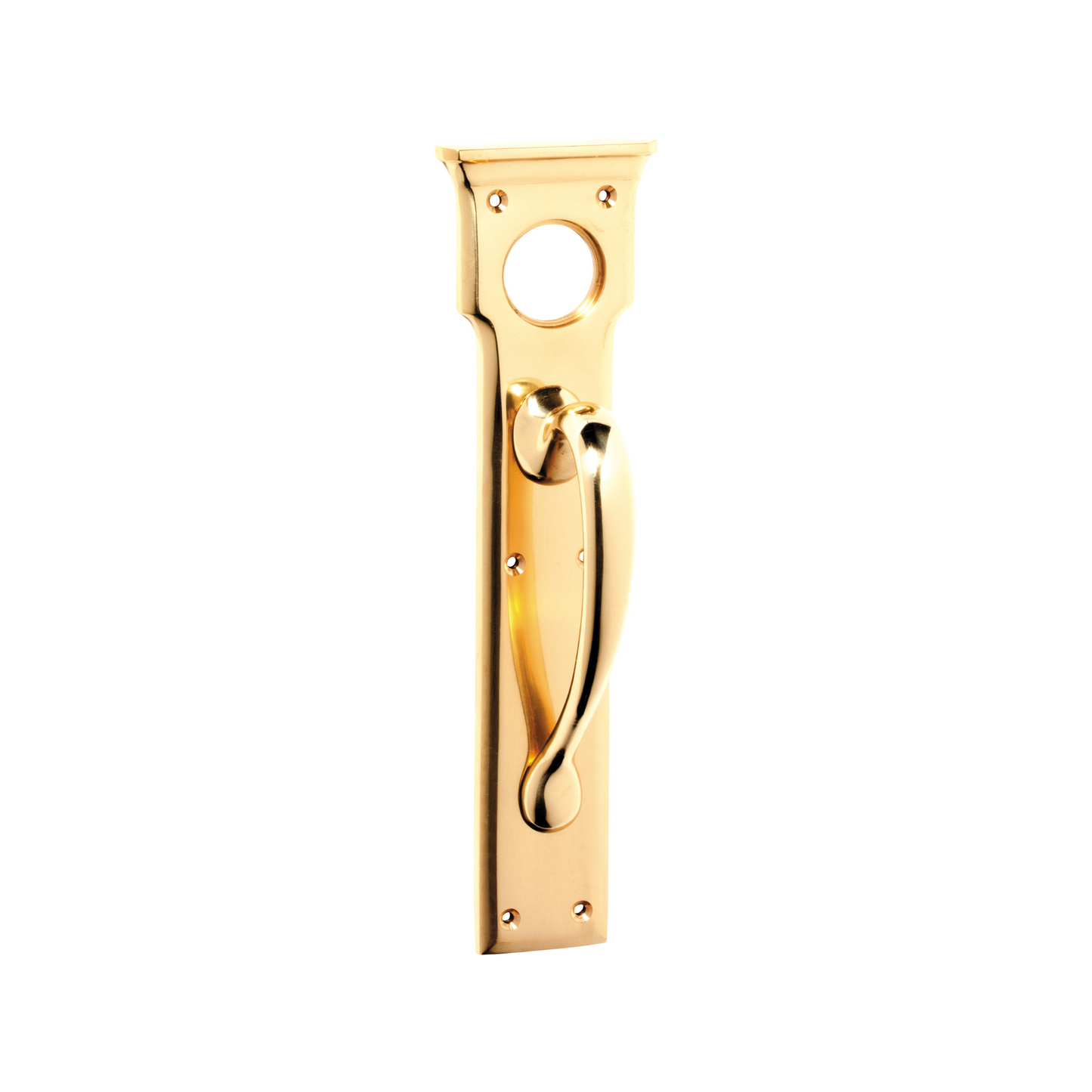 Victorian Cylinder Hole Pull Handle Polished Brass