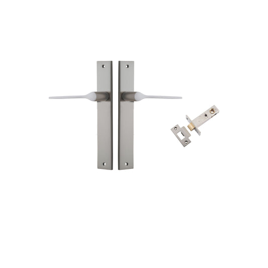 Como Lever Rectangular Satin Nickel Passage Kit