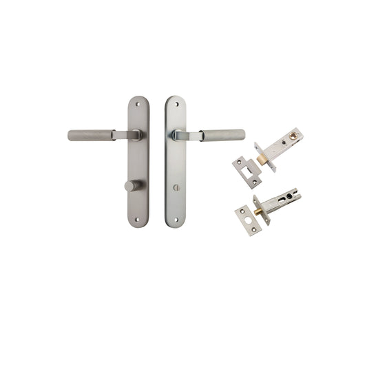 Brunswick Lever Oval Satin Nickel Privacy Kit