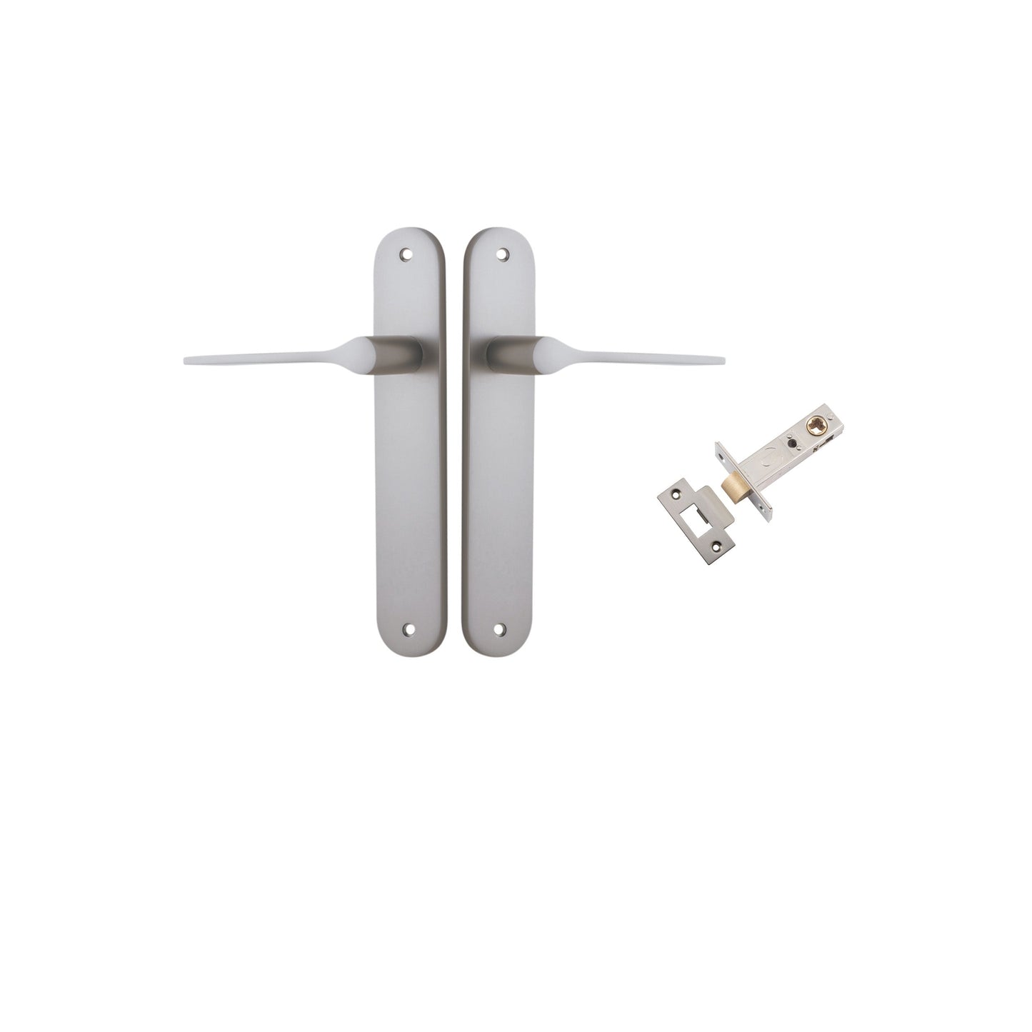 Como Lever Oval Satin Nickel Passage Kit