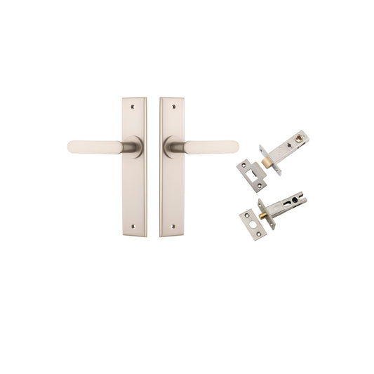 Bronte Lever Chamfered Satin Nickel Privacy Kit