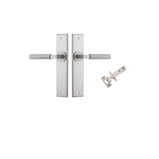 Brunswick Lever Chamfered Satin Nickel Passage Kit