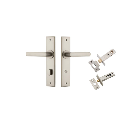 Osaka Lever Chamfered Satin Nickel Privacy Kit