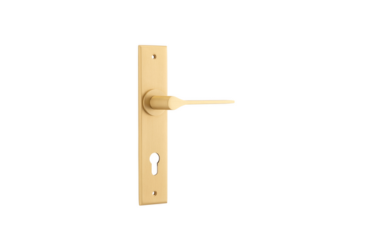 Como Lever Chamfered Brushed Brass