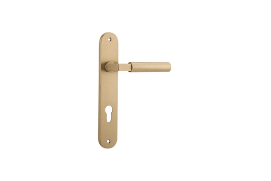 Berlin Lever Oval Brushed Brass