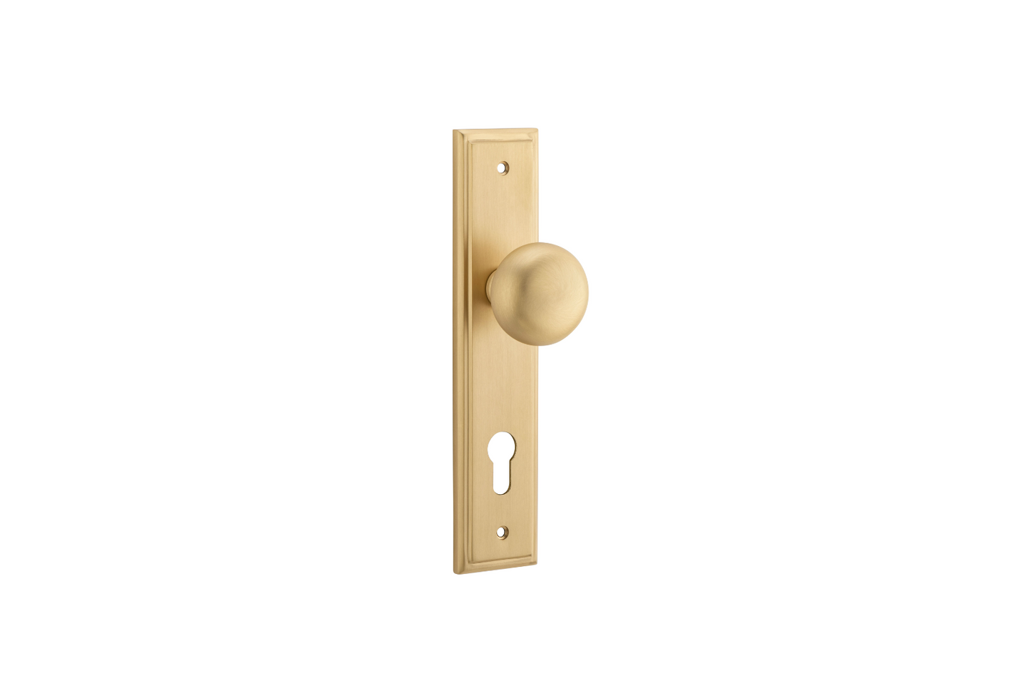 Cambridge Knob Stepped Brushed Brass