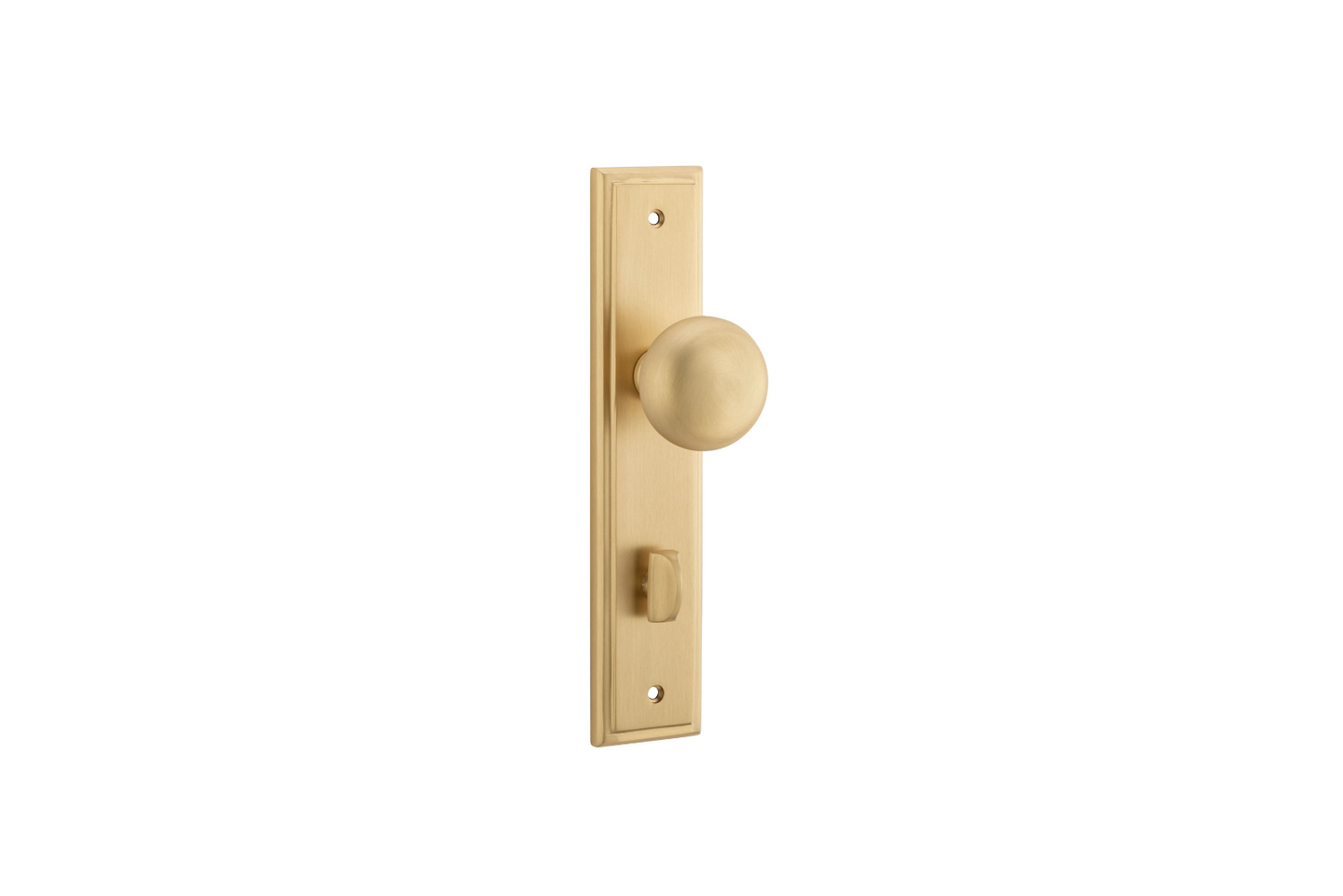 Cambridge Knob Stepped Brushed Brass