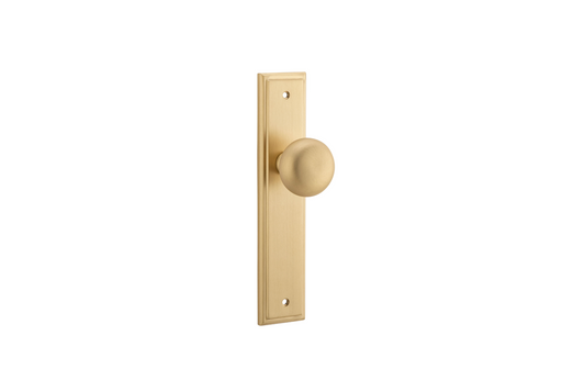 Cambridge Knob Stepped Brushed Brass