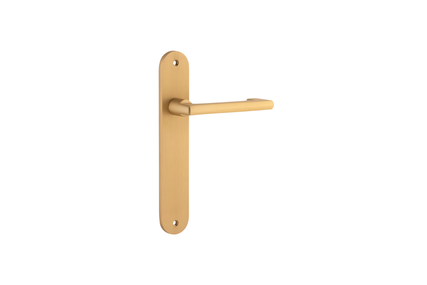 Baltimore Return Lever Oval Brushed Brass