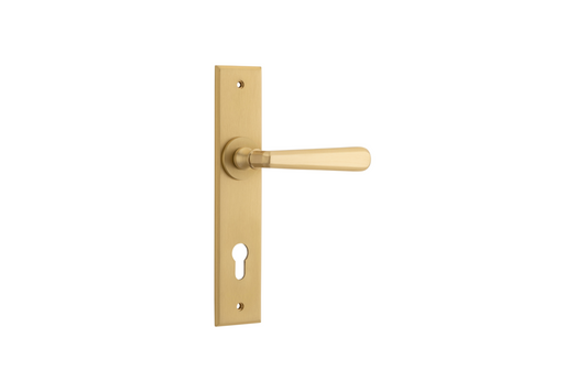 Copenhagen Lever Chamfered Brushed Brass
