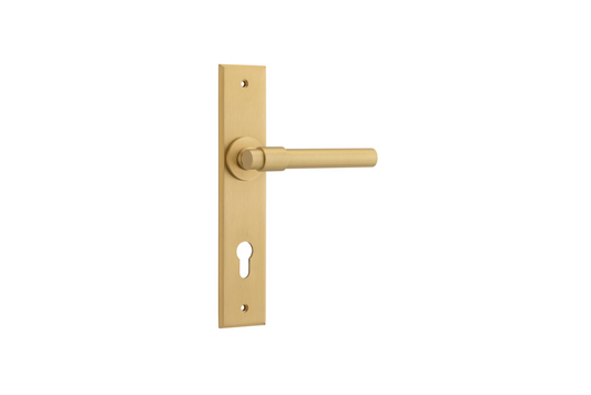 Helsinki Lever Chamfered Brushed Brass