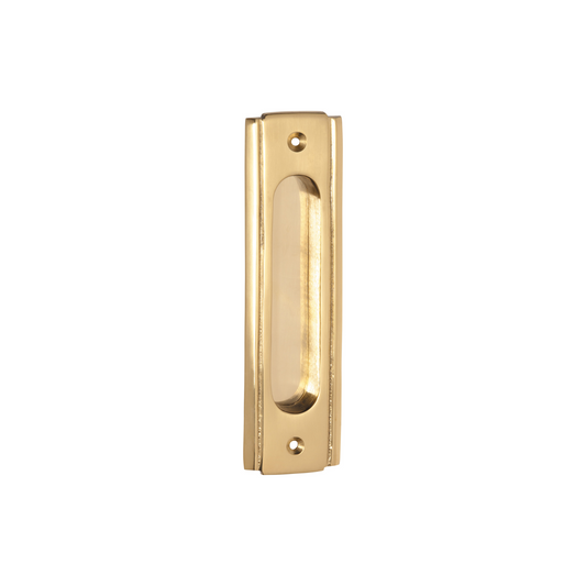 Traditional Sliding Door Pull Polished Brass